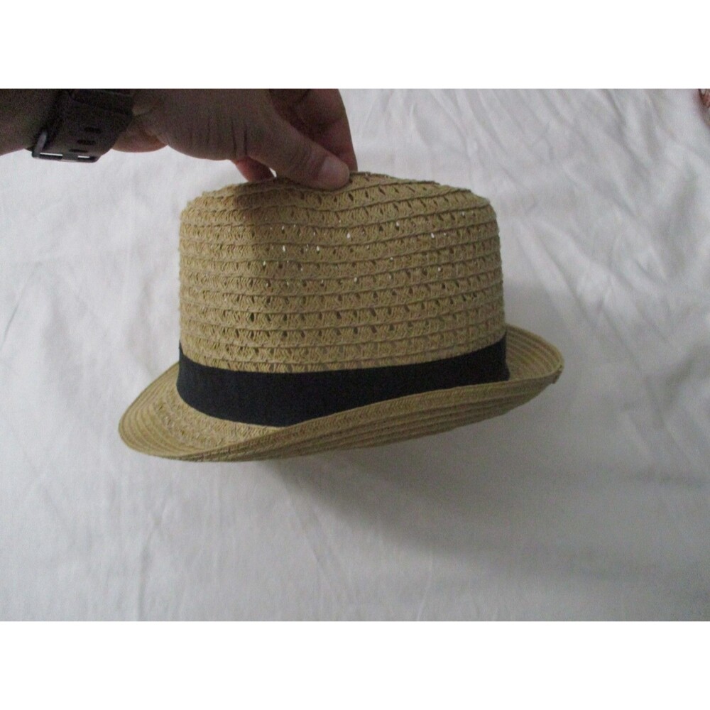 Apt 9 Womens Straw Fedora Hat Summer Beach Lightweight - Picture 2 of 6